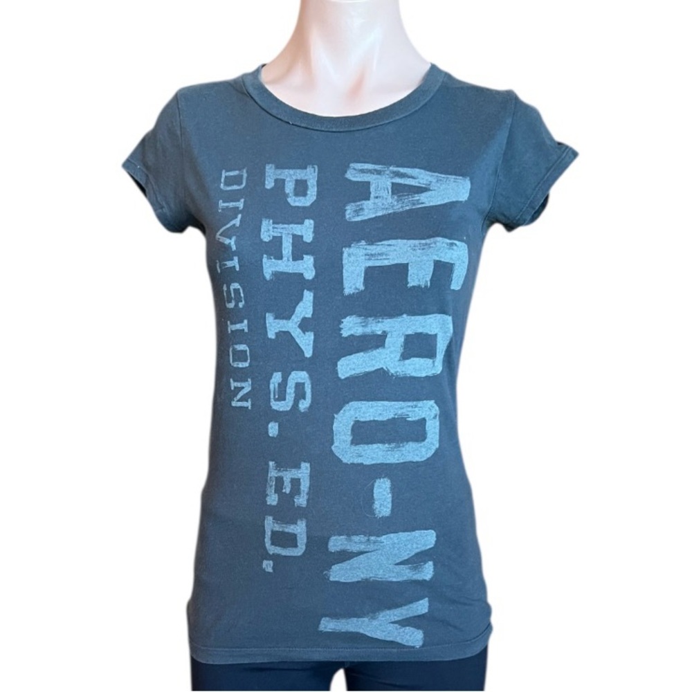 Vintage Aeropostale Original Charcoal Gray Graphic Tee GUC